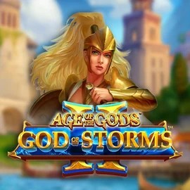Age Of The Gods: God Of Storms 2 logo by Playtech at Oranje Palace Casino