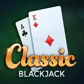 Classic Blackjack online game logo by Red Tiger Gaming on oranje-palacecasino.com