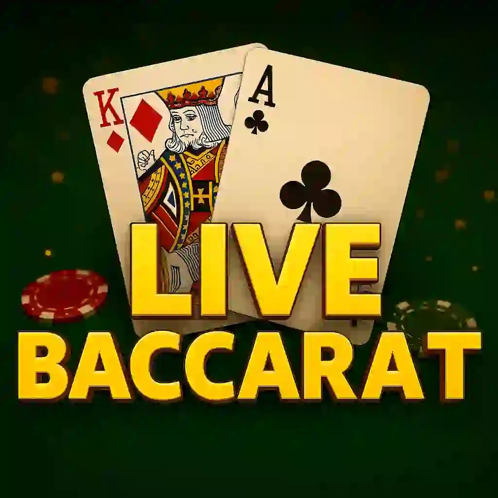 Live Baccarat slot visual from Evolution available on oranje-palacecasino.com