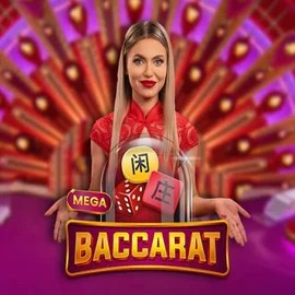 Mega Baccarat by Pragmatic Play, showcased at oranje-palacecasino.com – game logo